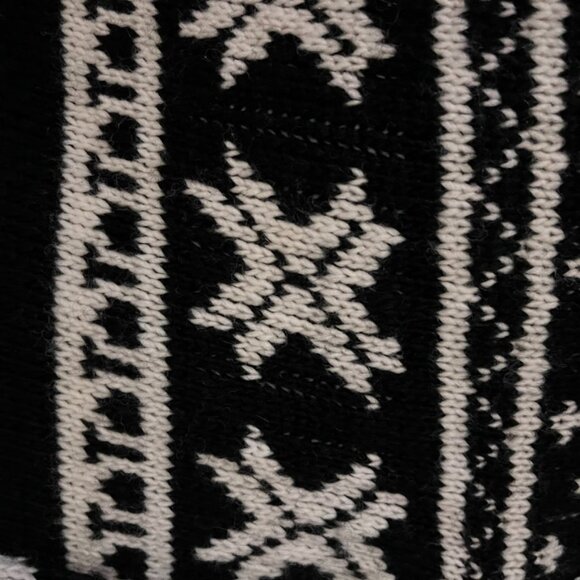 NWOT CocoGio Black and White Italian wool blend cardigan blanket sweater - Picture 5 of 7